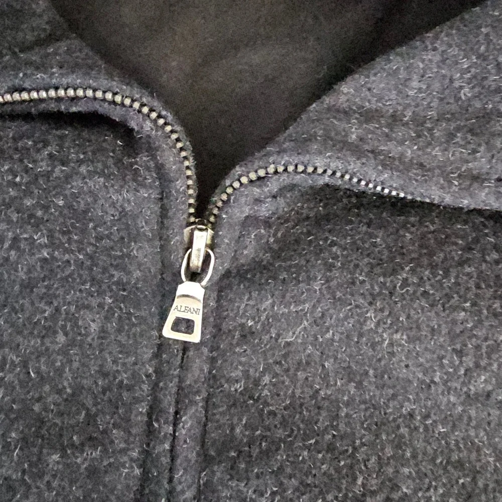 Alfani Men's Charcoal Wool Blend Full Zip Jacket Size XL Winter‎ Coat